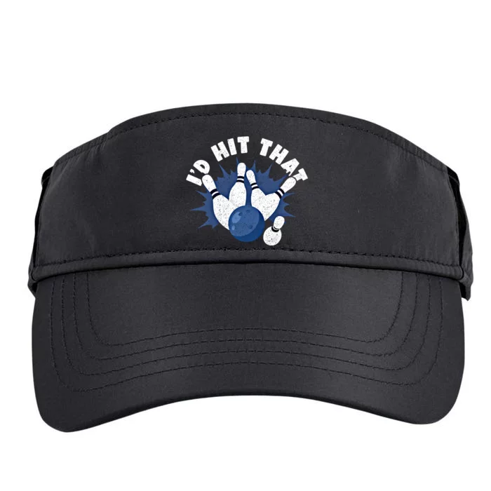 Funny Bowling ID Hit That Cute Gift Adult Drive Performance Visor