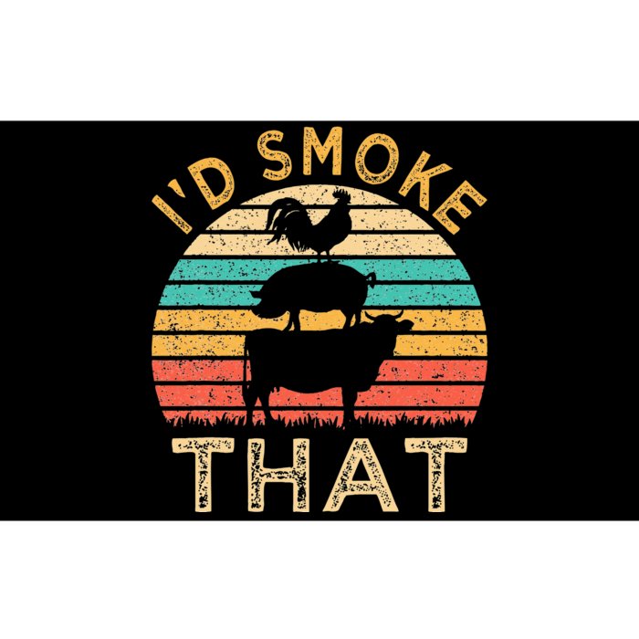 Funny BBQ Id Smoke That Barbeque Retro Grilling Bumper Sticker