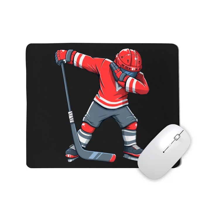 Funny Boy Ice Hockey Dab, Dabbing Player Mousepad