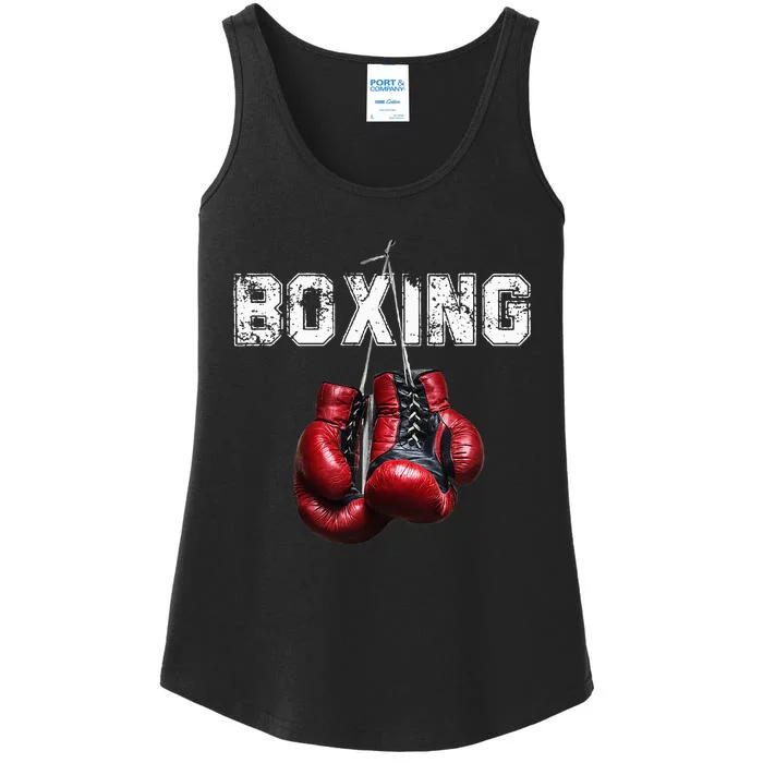 Funny Boxing I Love Boxing Ladies Essential Tank