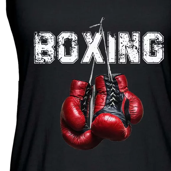 Funny Boxing I Love Boxing Ladies Essential Flowy Tank