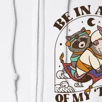 Funny Be In Awe Of My Tism Raccoon Possum Full Zip Hoodie