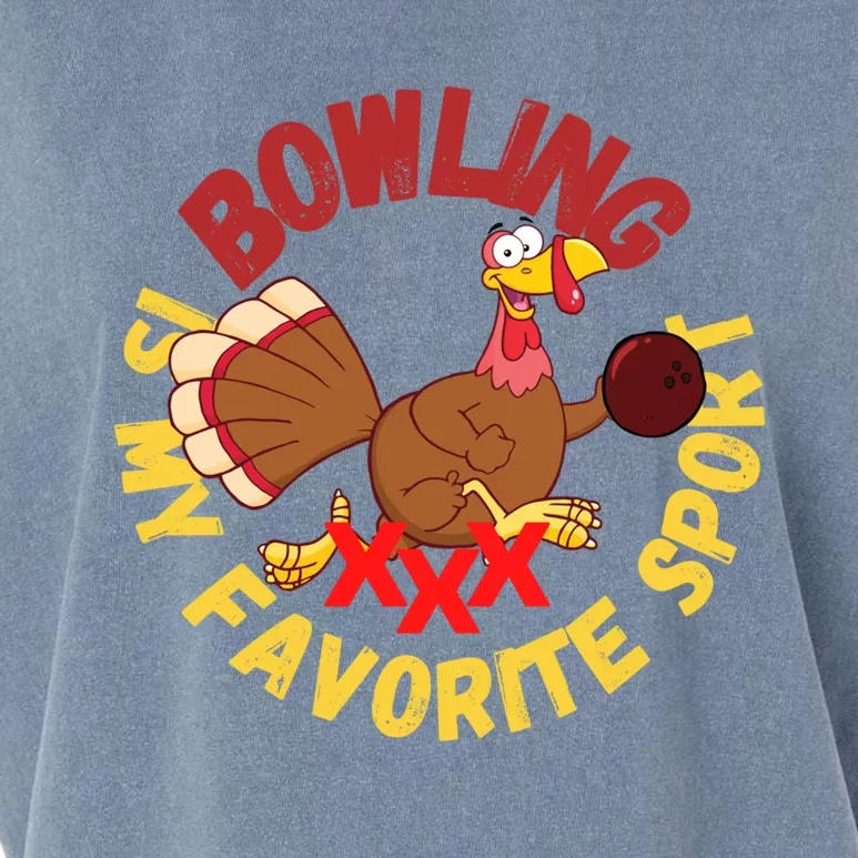 Funny Bowling Is My Favorite Sport Strike Turkey Bowl Gift Garment-Dyed Women's Muscle Tee