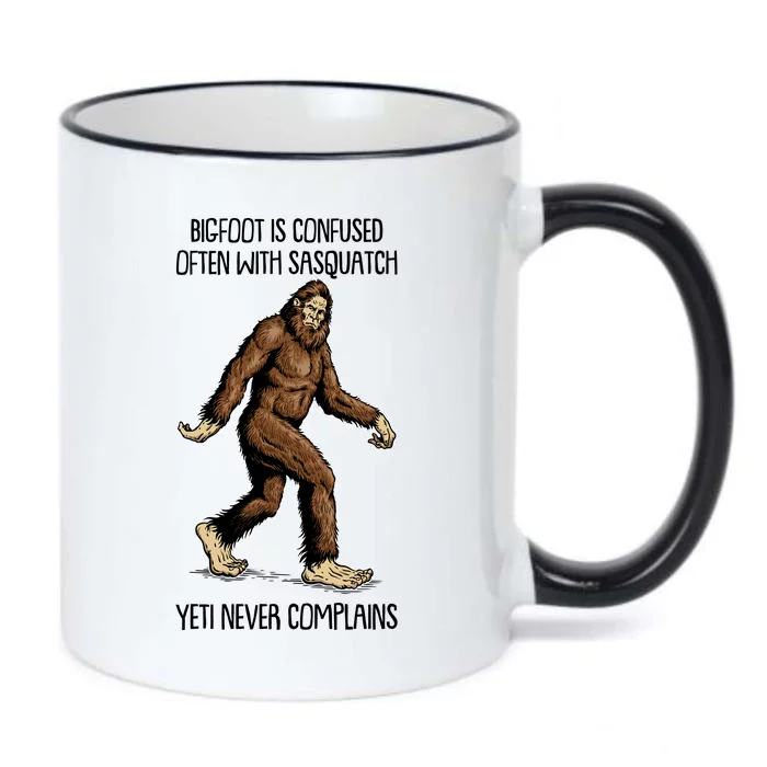 Funny Bigfoot Is Confused Often With Sasquatch Yeti Never Complains Black Color Changing Mug