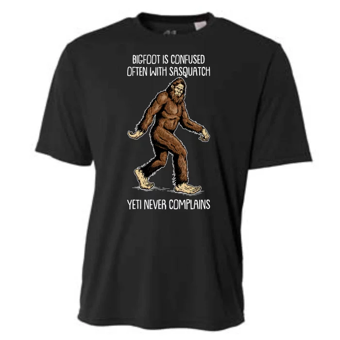 Funny Bigfoot Is Confused Often With Sasquatch Yeti Never Complains Cooling Performance Crew T-Shirt