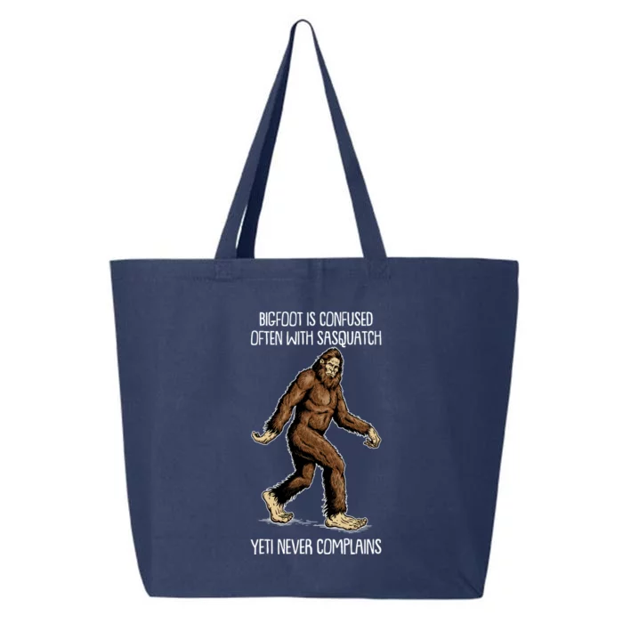 Funny Bigfoot Is Confused Often With Sasquatch Yeti Never Complains 25L Jumbo Tote