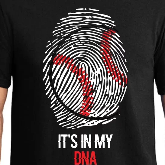 Funny Baseball It's In My DNA Fingerprint Pajama Set