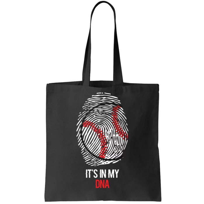 Funny Baseball It's In My DNA Fingerprint Tote Bag