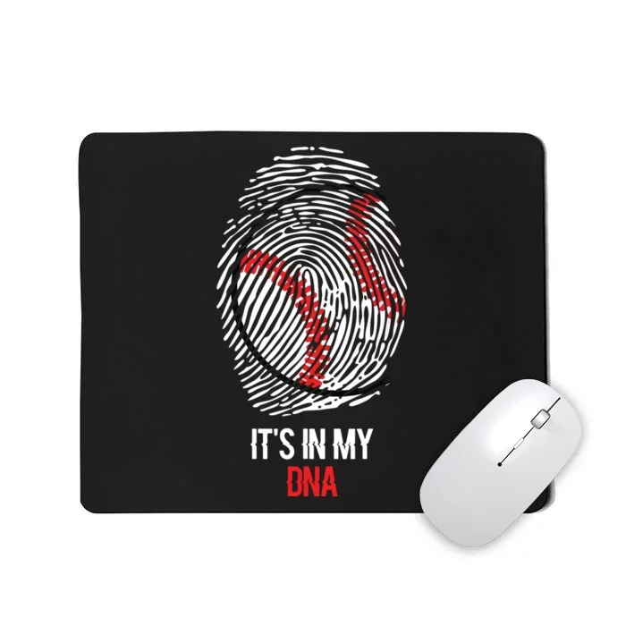 Funny Baseball It's In My DNA Fingerprint Mousepad