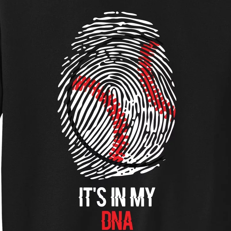 Funny Baseball It's In My DNA Fingerprint Tall Sweatshirt