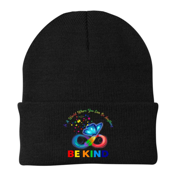 Feather Butterfly Infinity Puzzle Colorful Knit Cap Winter Beanie