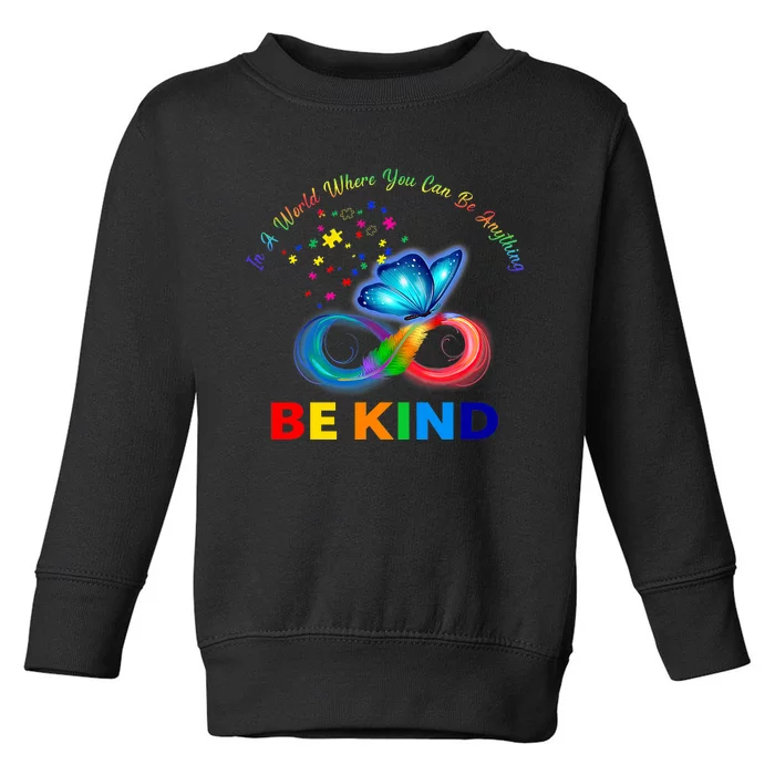 Feather Butterfly Infinity Puzzle Colorful Toddler Sweatshirt