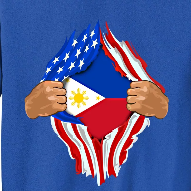 Filipino Blood Inside Me The Philippines Flag Gift Tall Sweatshirt