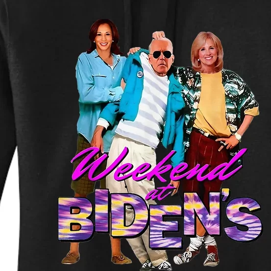 Funny Bidens Joke Weekend At Bidens Women's Pullover Hoodie