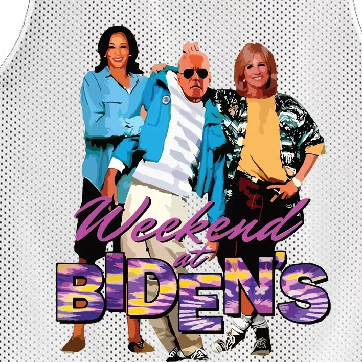 Funny Bidens Joke Weekend At Bidens Mesh Reversible Basketball Jersey Tank