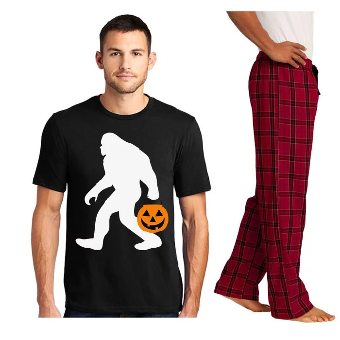 Funny Bigfoot Jack OLantern Halloween Costume Pajama Set