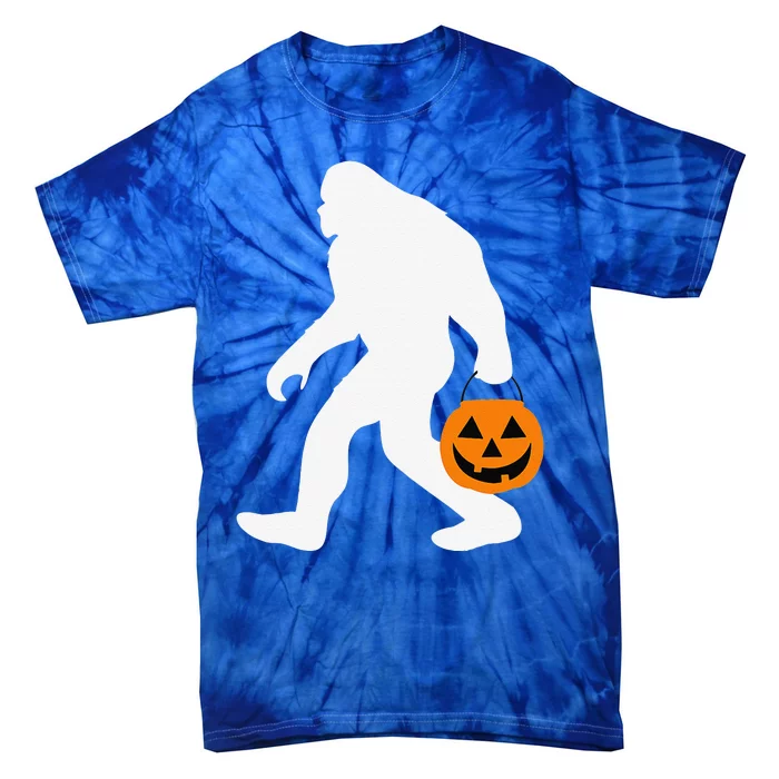 Funny Bigfoot Jack OLantern Halloween Costume Tie-Dye T-Shirt