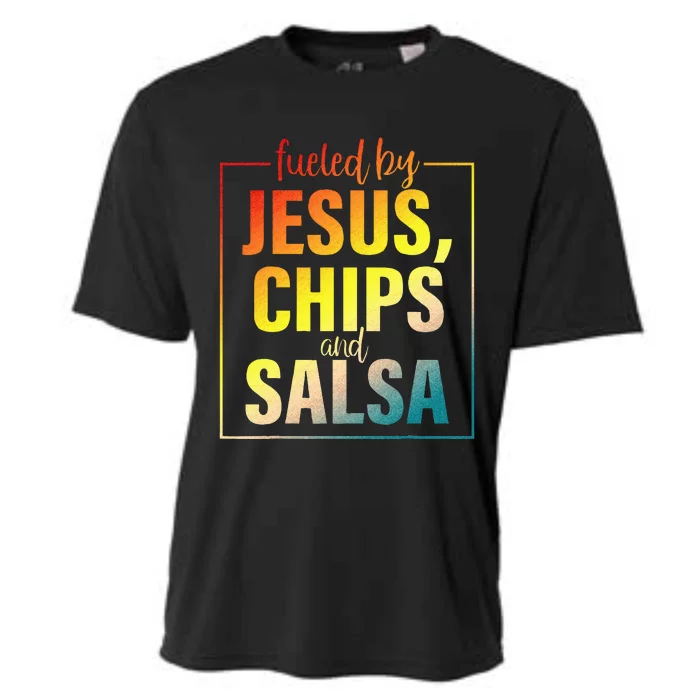 Fueled By Jesus Chips & Salsa Mexican Food Lovers Cooling Performance Crew T-Shirt