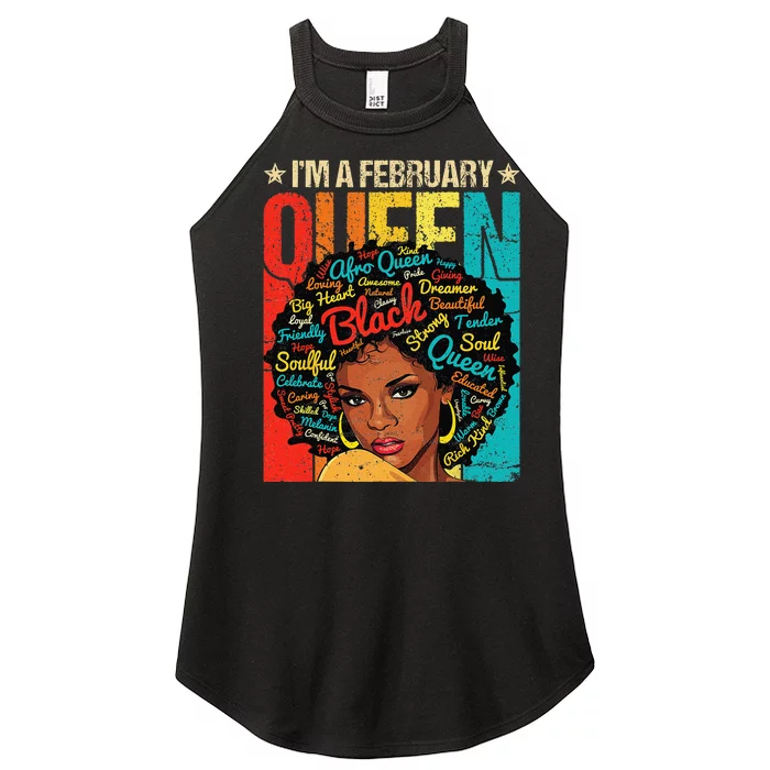 February Birthday Juneteenth For Wo Black African Queen Women’s Perfect Tri Rocker Tank