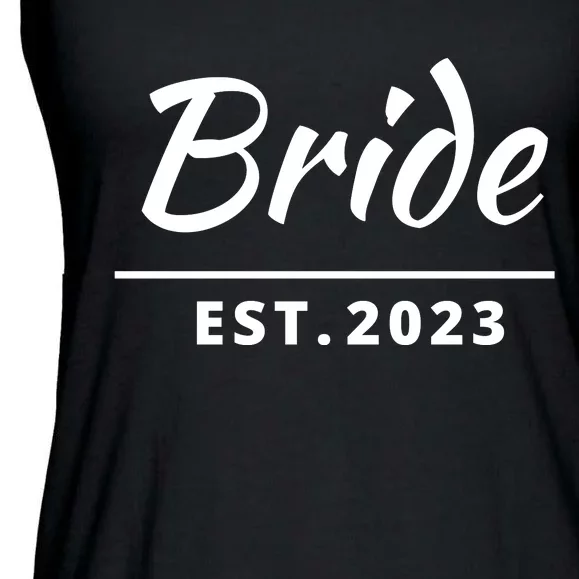 Funny Bride, Just Married Couples Set Tee, Womens Bride Ladies Essential Flowy Tank