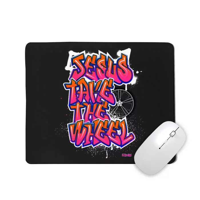 Flite Boi Jesus Take The Wheel Graffiti Mousepad