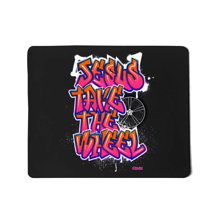 Flite Boi Jesus Take The Wheel Graffiti Mousepad