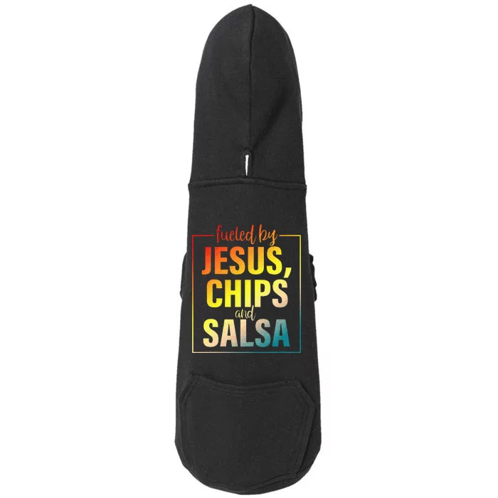 Fueled By Jesus Chips & Salsa Mexican Food Lovers Doggie 3-End Fleece Hoodie