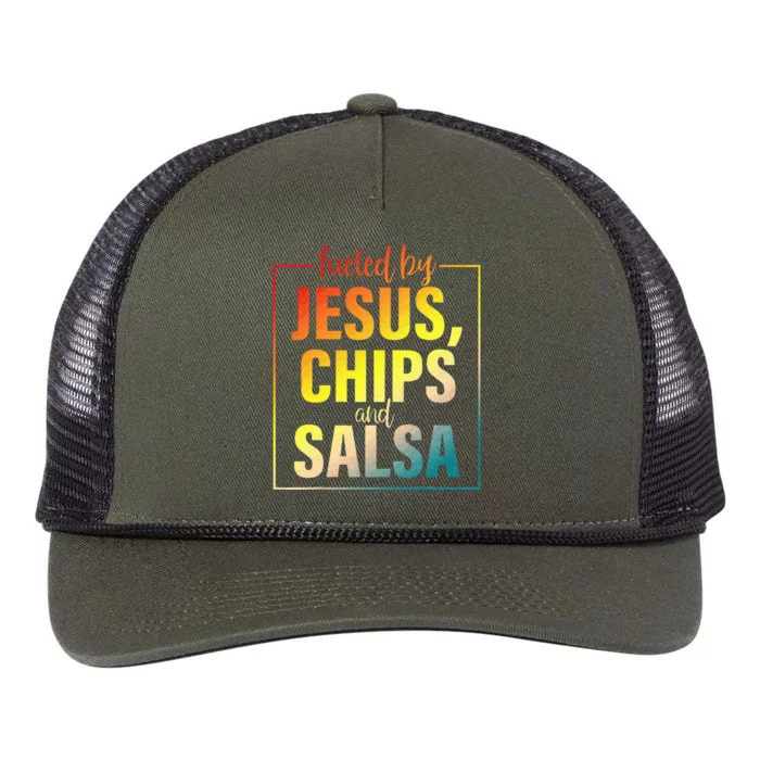 Fueled By Jesus Chips & Salsa Mexican Food Lovers Retro Rope Trucker Hat Cap