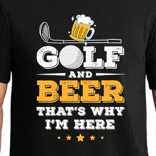 Funny Beer Joke Dad Beer Lovers Playing Golf Gift For Father's Day Pajama Set