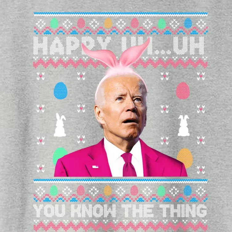 Funny Bunny Joe Biden Happy Uh You Know The Think Easter Day Funny Gift Women's Crop Top Tee