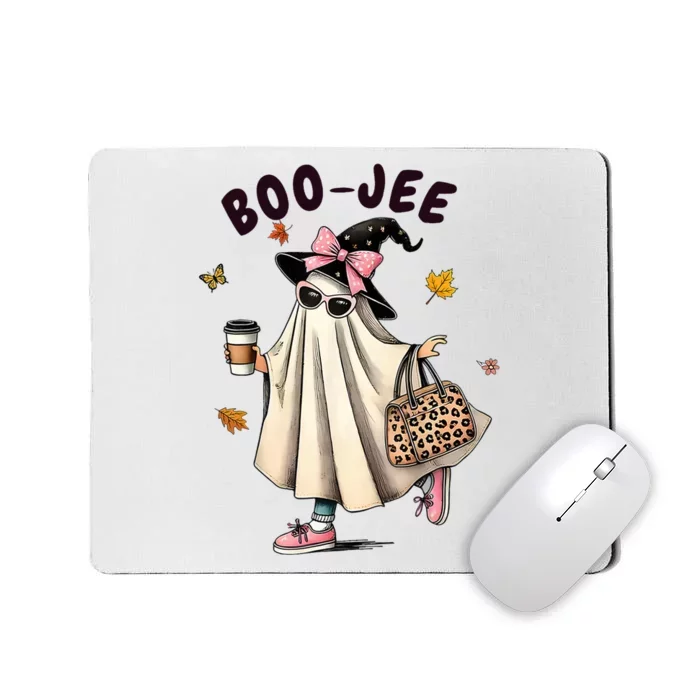 Funny Boo Jee Ghost Halloween Boo Jee Ghost Spooky Season Mousepad