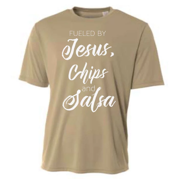 Fueled By Jesus Chips & Salsa Mexican Food Lovers Premium Cooling Performance Crew T-Shirt