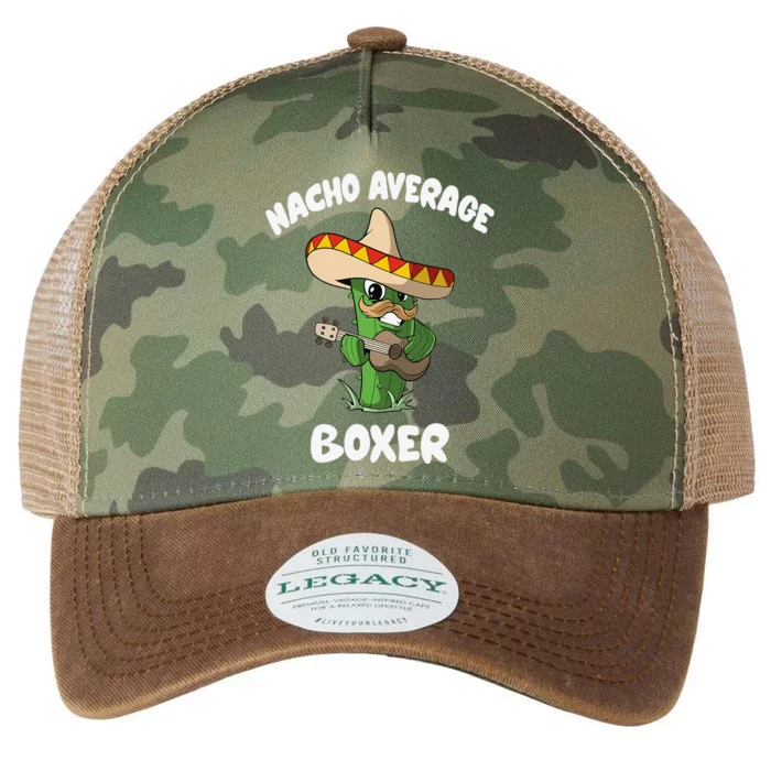 Funny Boxer Joke Humor Nacho Average Boxer Legacy Tie Dye Trucker Hat