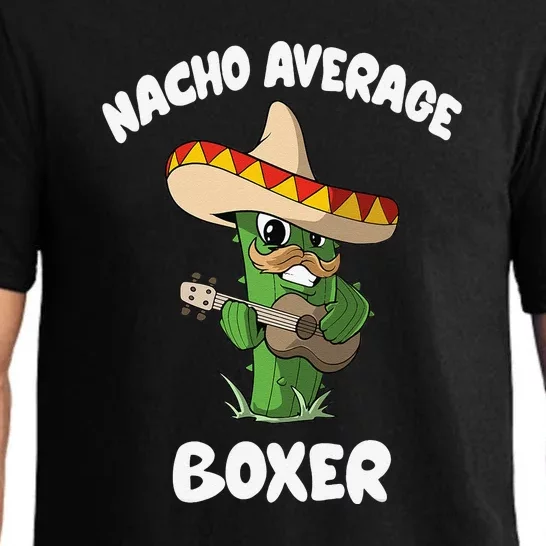 Funny Boxer Joke Humor Nacho Average Boxer Pajama Set