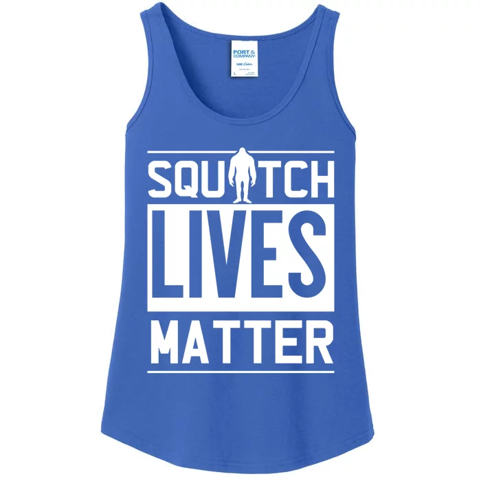 Funny Bigfoot Joke Meme Gift Squatch Lives Matter Funny Gift Ladies Essential Tank