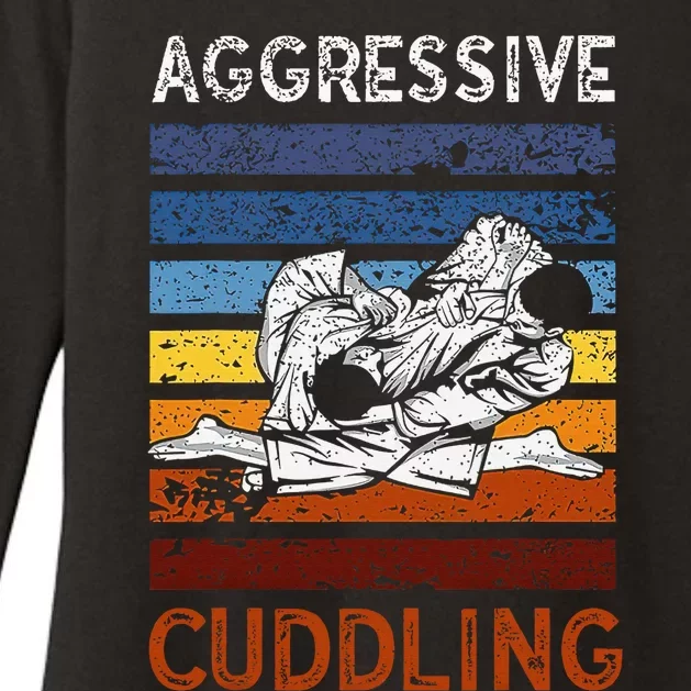 Funny Brazilian Jiu Jitsu Aggressive Cuddling BJJ Womens CVC Long Sleeve Shirt