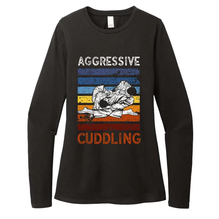 Funny Brazilian Jiu Jitsu Aggressive Cuddling BJJ Womens CVC Long Sleeve Shirt