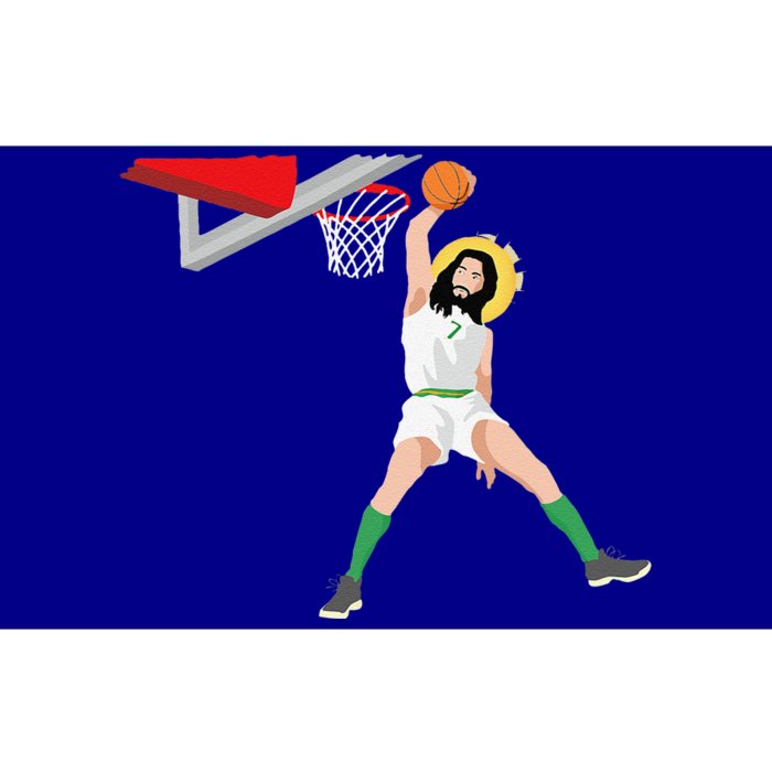 Funny Basketball Jesus Christian Humor Slam Dunk Bumper Sticker