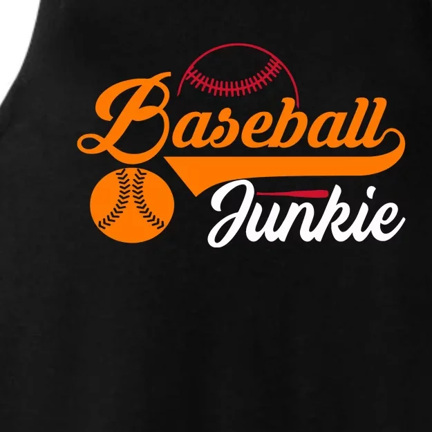 Funny Baseball Junkie Baseball Quote Baseball Lover Ladies Tri-Blend Wicking Tank