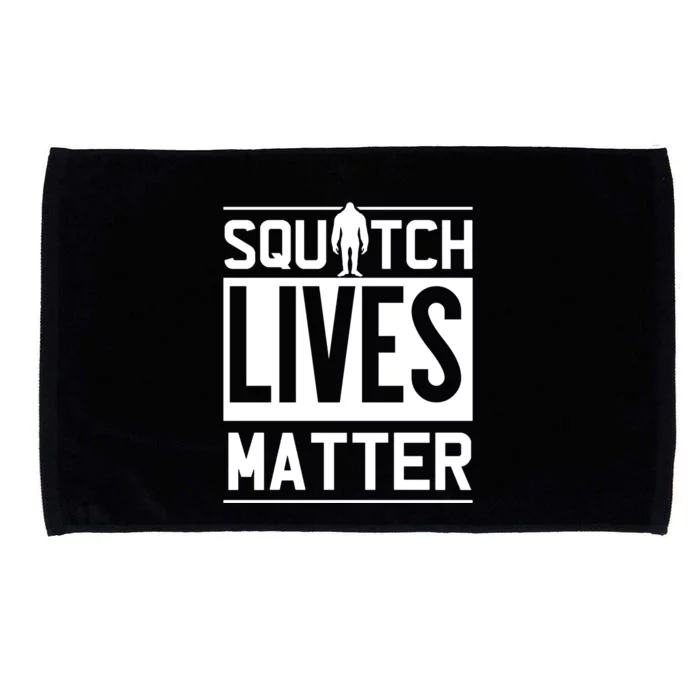 Funny Bigfoot Joke Meme Gift Squatch Lives Matter Great Gift Microfiber Hand Towel