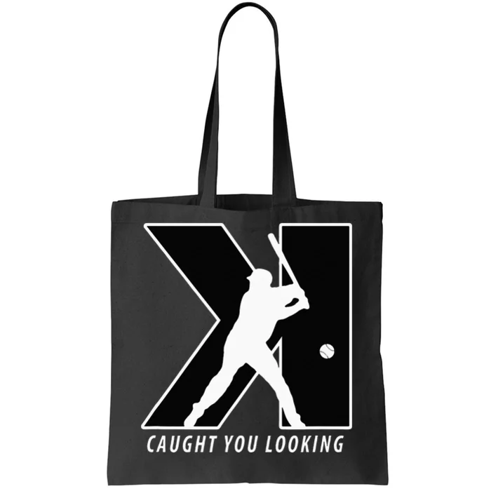 Funny Backwards K Strikeout Looking Baseball Pitching Tote Bag