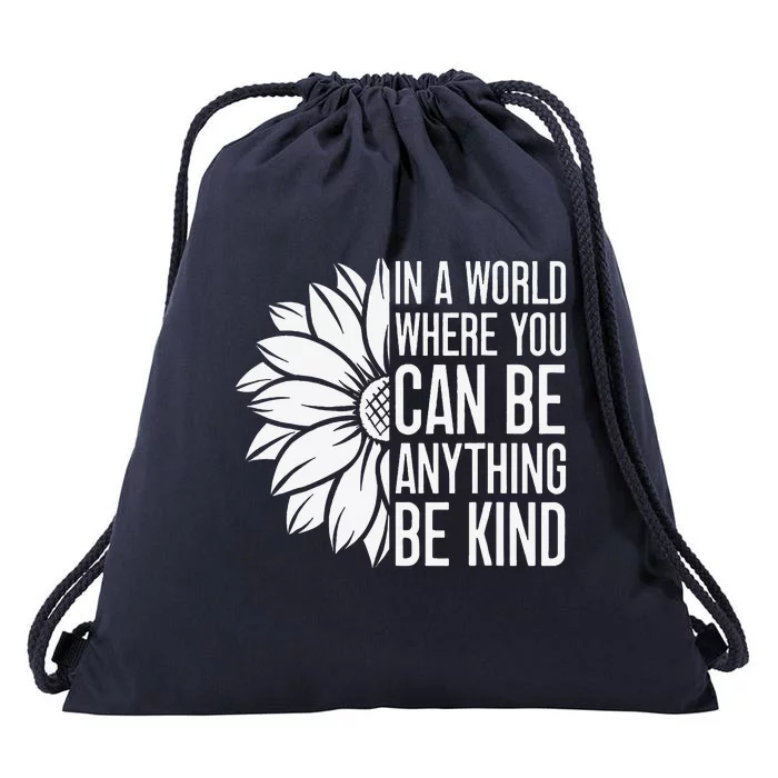 Flower Be Kind Unity Day Orange Anti Bullying Unity Day Drawstring Bag