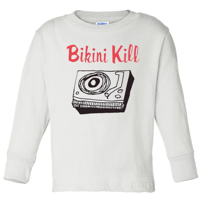 Funny Bikini Kill Vintage Album Inspired Toddler Long Sleeve Shirt