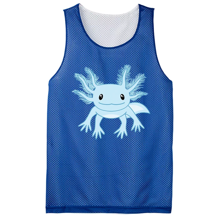 Funny Blue Kawaii Axolotl Anime Mesh Reversible Basketball Jersey Tank