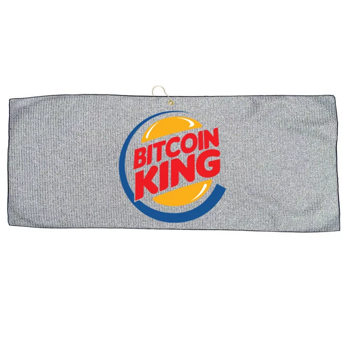 Funny Bitcoin King Logo Large Microfiber Waffle Golf Towel