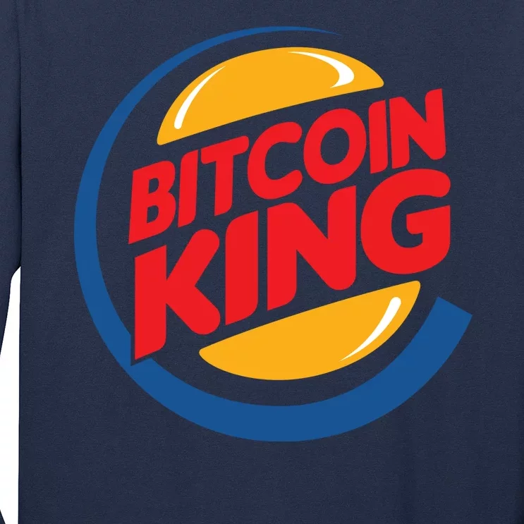 Funny Bitcoin King Logo Long Sleeve Shirt