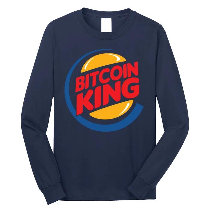 Funny Bitcoin King Logo Long Sleeve Shirt