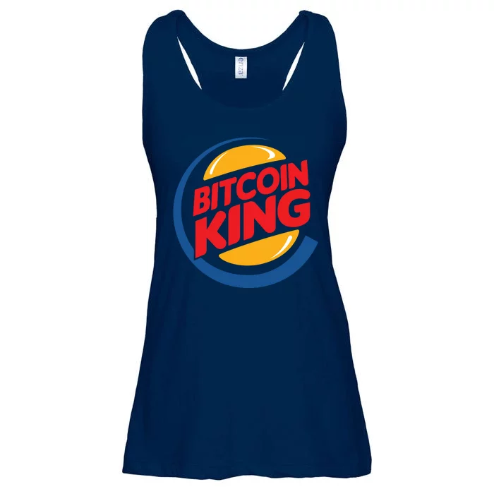 Funny Bitcoin King Logo Ladies Essential Flowy Tank