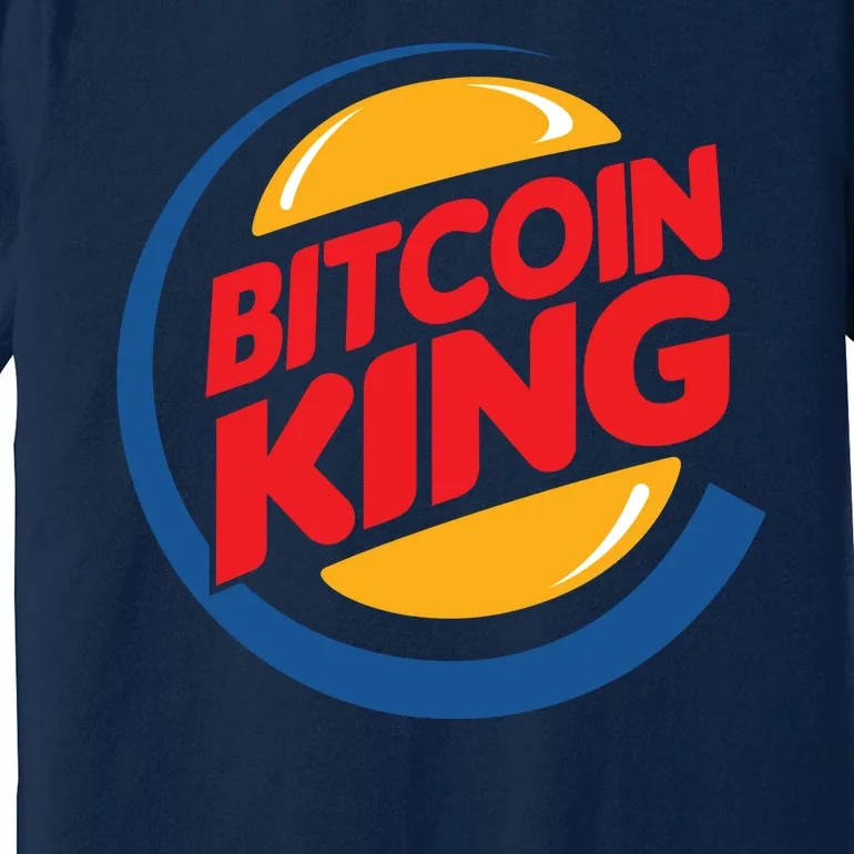 Funny Bitcoin King Logo Premium T-Shirt