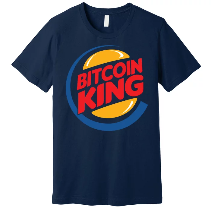 Funny Bitcoin King Logo Premium T-Shirt